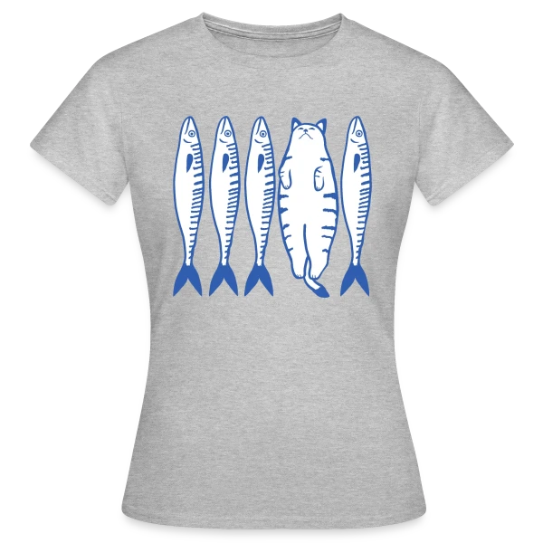 Maquette de T-shirt Femme « Chat Blanc et Compagnie » à personnaliser