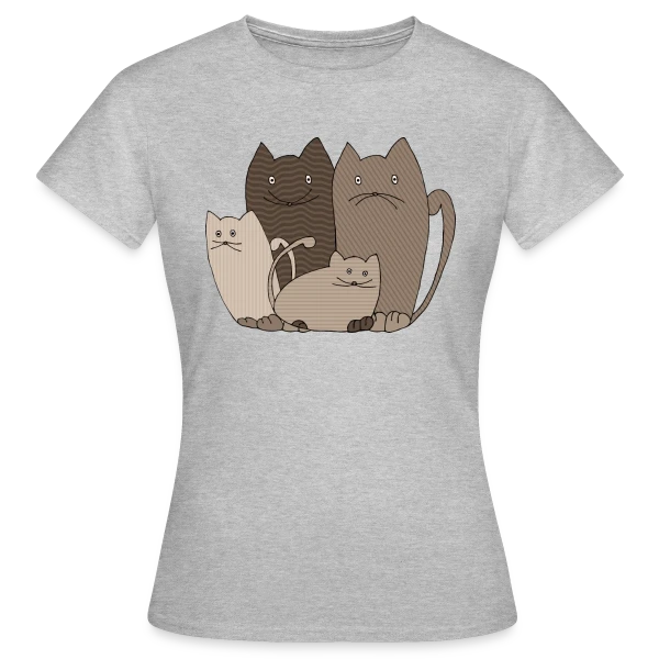 Maquette de T-shirt Femme « Le Chat Mignon » à personnaliser