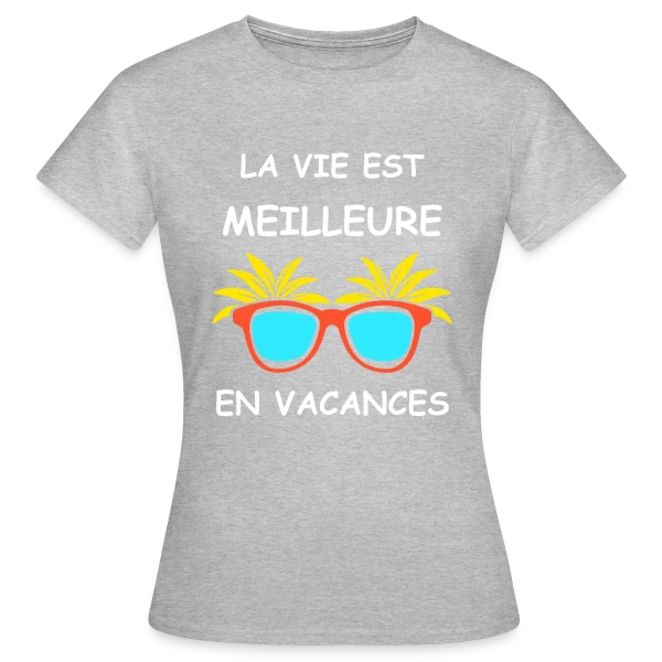 Maquette de T-shirt Femme « Lunettes Tropicales Soleil » à personnaliser