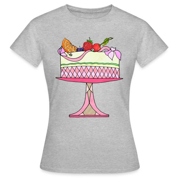 Maquette de T-shirt Femme « Gâteau d'Anniversaire Célébration » à personnaliser