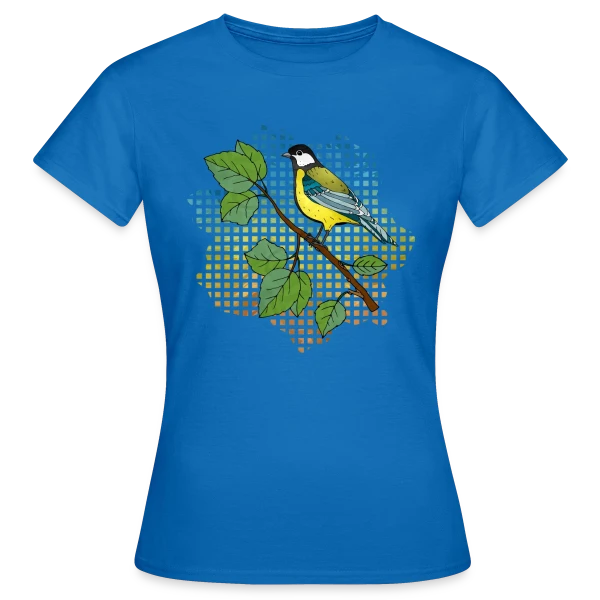 Maquette de T-shirt Femme « Oiseau Arc-en-Ciel » à personnaliser