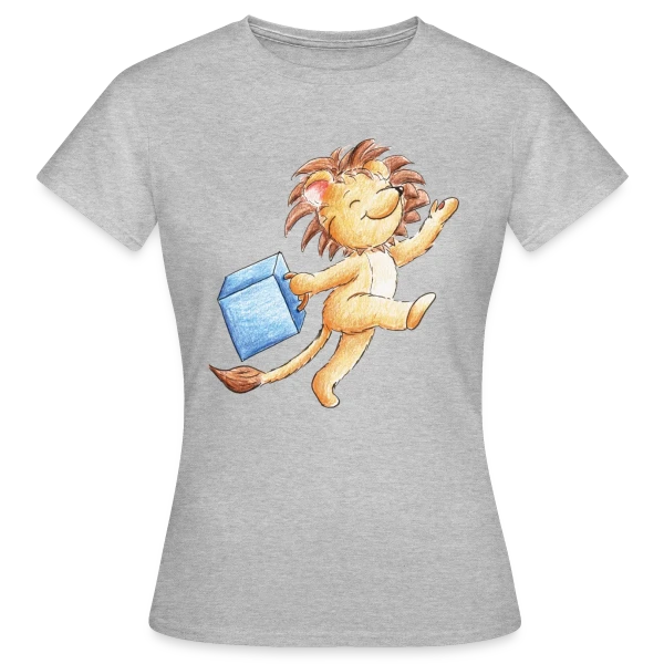Maquette de T-shirt Femme « Lion Voyageur Joyeux » à personnaliser