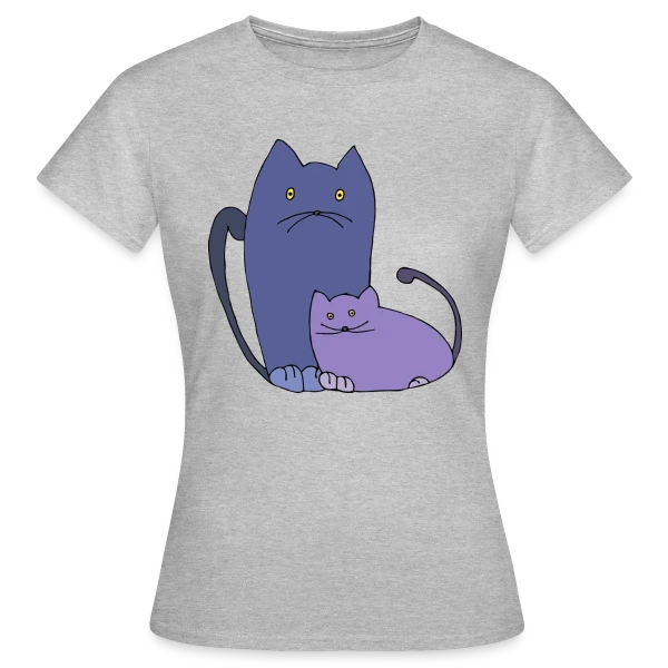 Maquette de T-shirt Femme « Amour Félin » à personnaliser