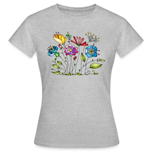 Maquette de T-shirt Femme « Douceur Florale » à personnaliser