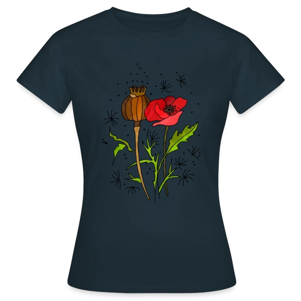 Maquette de T-shirt Femme « Éclat Floral » à personnaliser