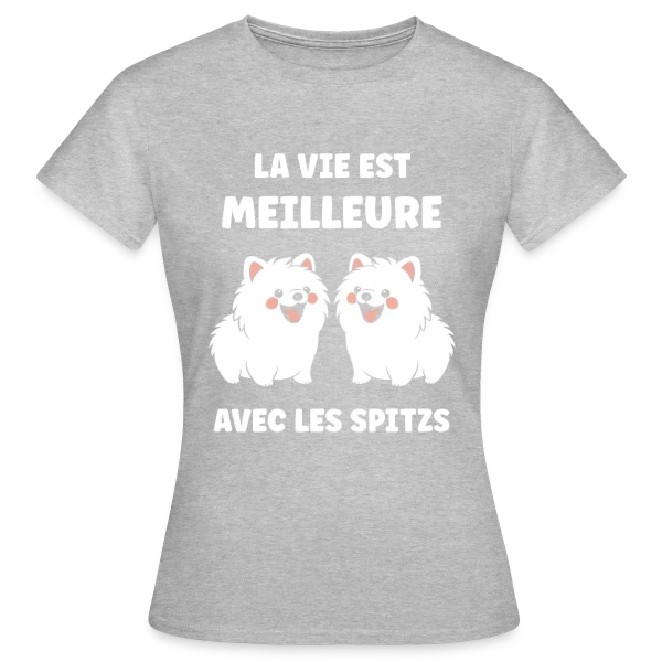 Maquette de T-shirt Femme « Spitz Rigolo » à personnaliser