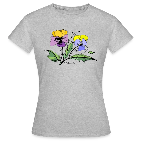 Maquette de T-shirt Femme « Éclat Floral » à personnaliser