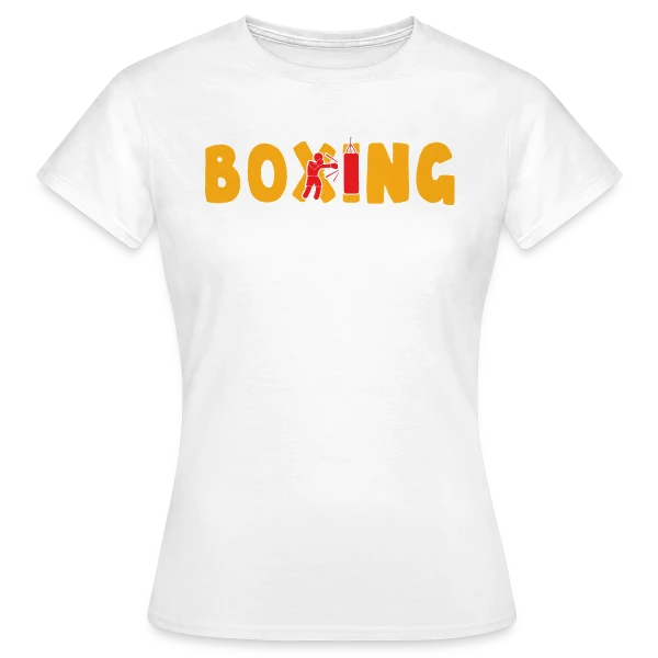 Maquette de T-shirt Femme « Boxing - Mon Sport, Ma Passion ! Humour Combat » à personnaliser