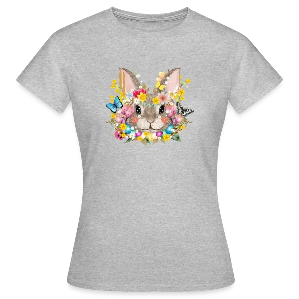 Maquette de T-shirt Femme « Lapin de Pâques Enchanté » à personnaliser