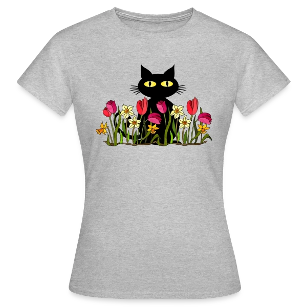Maquette de T-shirt Femme « L'Esprit Félin » à personnaliser