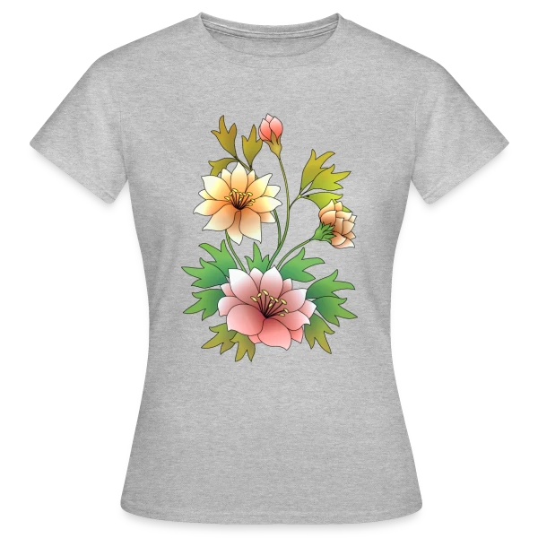 Maquette de T-shirt Femme « Éclat Floral » à personnaliser