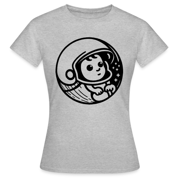Maquette de T-shirt Femme « Bébé Casqué – Sécurité et Humour Enfant » à personnaliser