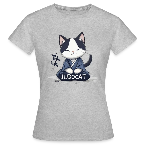 Maquette de T-shirt Femme « JUDOCAT: Le chat manga judoka » à personnaliser