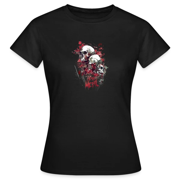 Maquette de T-shirt Femme « Esprit Heavy Metal » à personnaliser