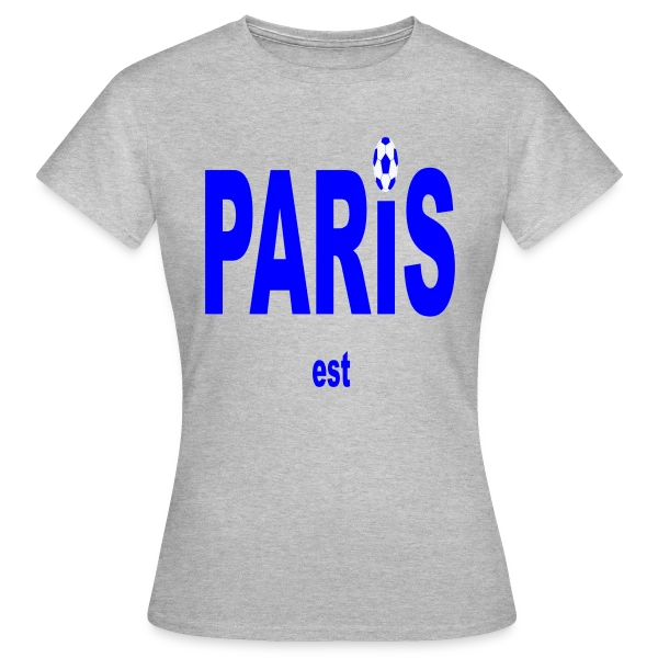 Maquette de T-shirt Femme « Paris Foot Passion » à personnaliser