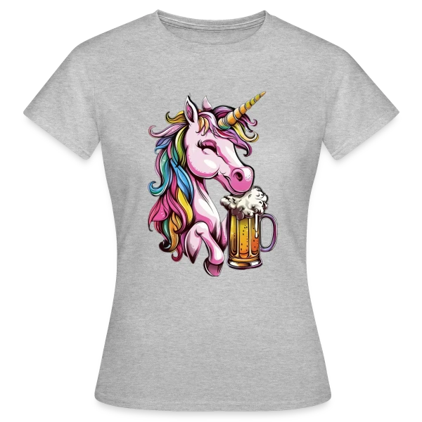 Maquette de T-shirt Femme « Licorne Bière Festive » à personnaliser