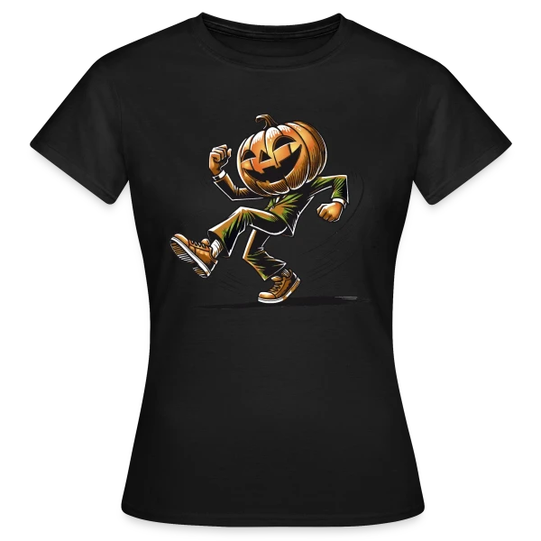 Citrouille Dansante: Humour d'Halloween sur T-shirt Femme