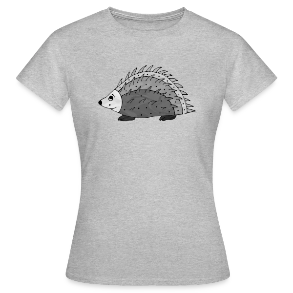 Maquette de T-shirt Femme « Hérisson Amical » à personnaliser