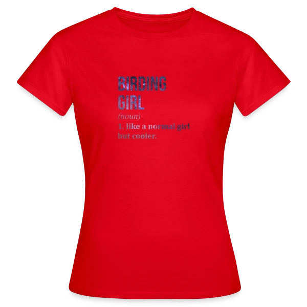 Maquette de T-shirt Femme « Birding Girl Galaxie » à personnaliser