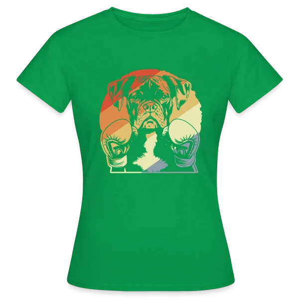Maquette de T-shirt Femme « Boxer Rétro Boxeur » à personnaliser