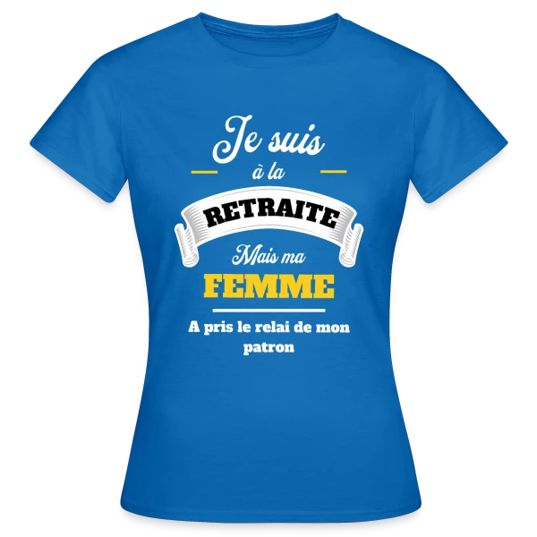 Maquette de T-shirt Femme « Retraite Humoristique pour Homme » à personnaliser