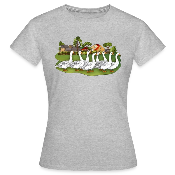 Maquette de T-shirt Femme « L'Oie Élégante » à personnaliser