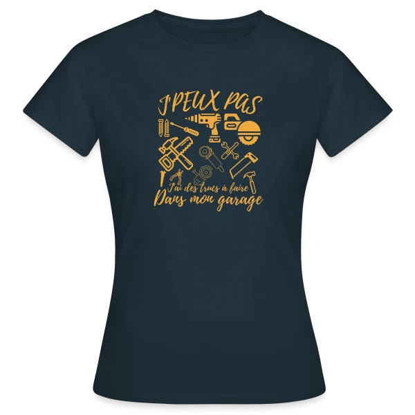 Maquette de T-shirt Femme « 'J'Peux Pas J'Ai Bricolage' - Humour Papa Bricoleur » à personnaliser