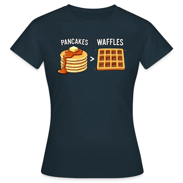 Maquette de T-shirt Femme « Team Pancakes : La Victoire est Sucrée » à personnaliser
