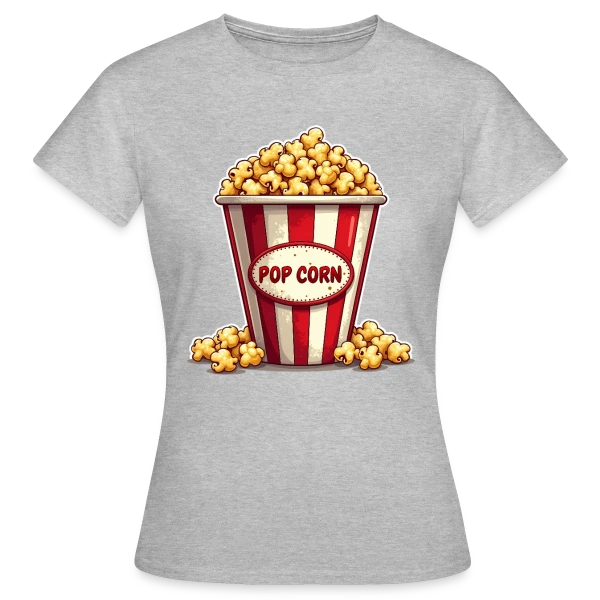 Maquette de T-shirt Femme « Enfant Popcorn - Costume Carnaval Amusant » à personnaliser