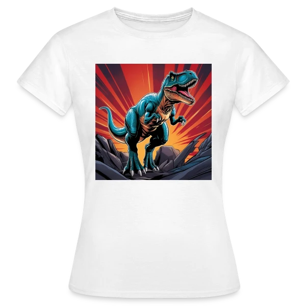 Maquette de T-shirt Femme « T-Rex Crépuscule » à personnaliser