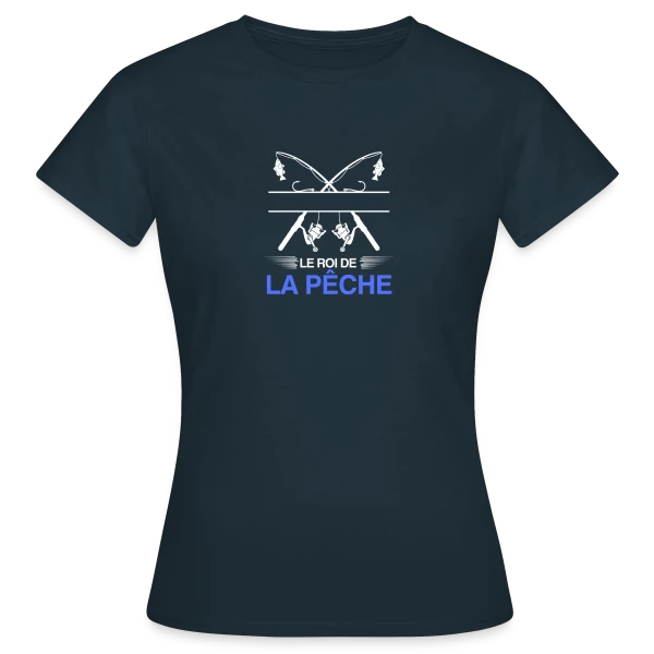 Maquette de T-shirt Femme « Le Roi de la Pêche - Cadeau Pêcheur Personnalisé » à personnaliser