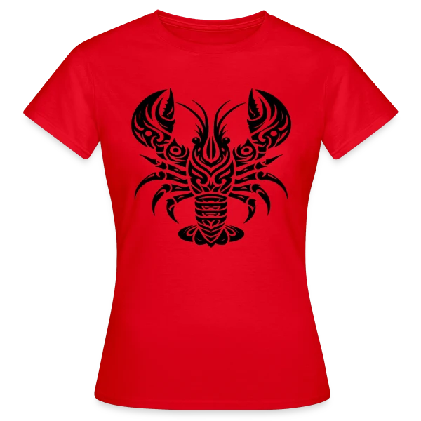 Maquette de T-shirt Femme « Homard Tribal - Art Océanique » à personnaliser