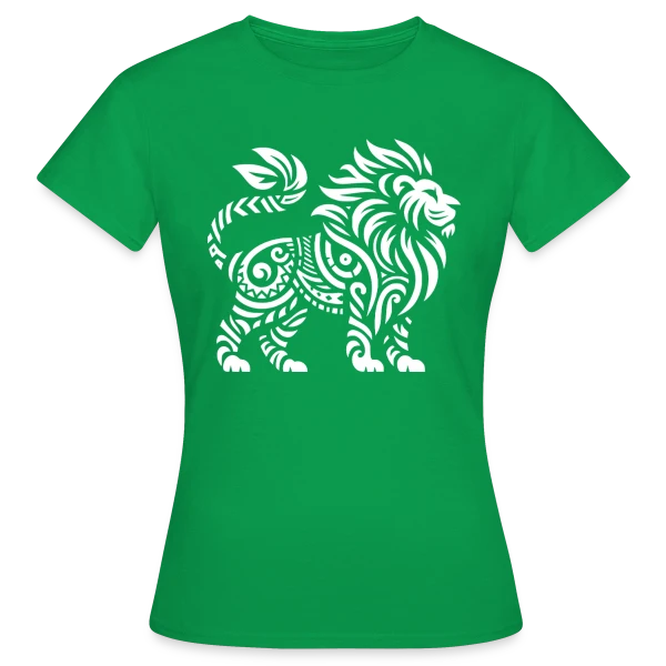 Maquette de T-shirt Femme « Lion Tribal : Force et Élégance Sauvage » à personnaliser