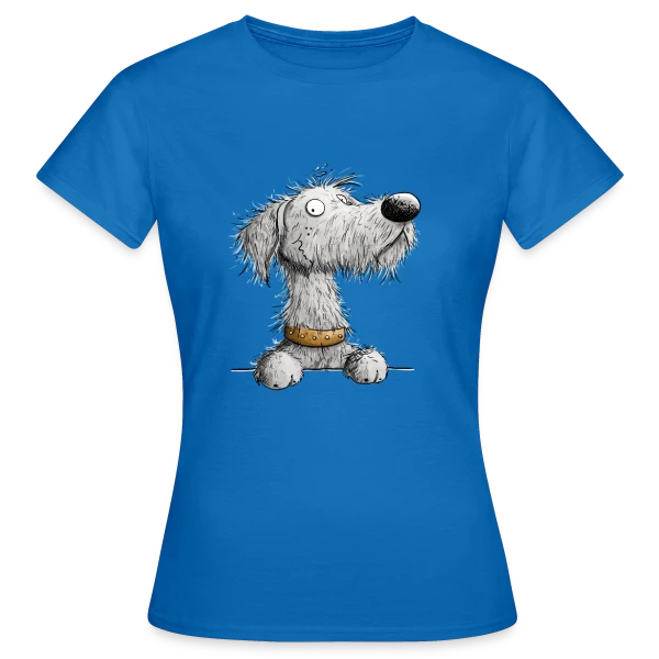 Maquette de T-shirt Femme « Lévrier Irlandais - Cartoon chien pour la promenade » à personnaliser