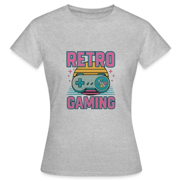Maquette de T-shirt Femme « Manette Rétro Gaming Années 90 » à personnaliser