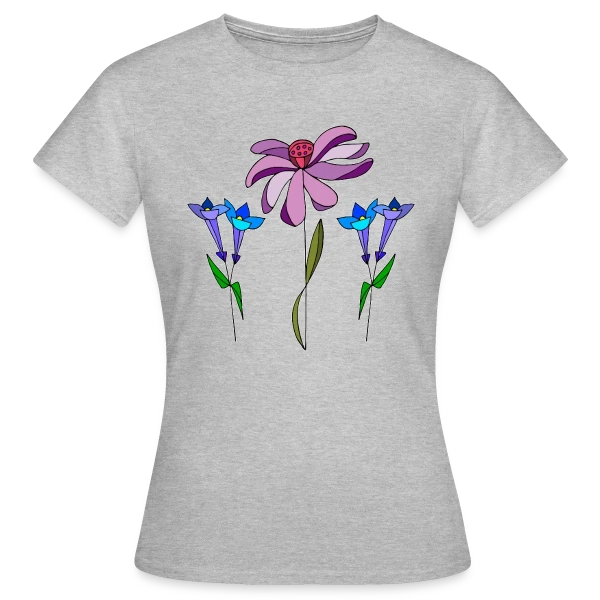 Maquette de T-shirt Femme « Éclat Floral » à personnaliser