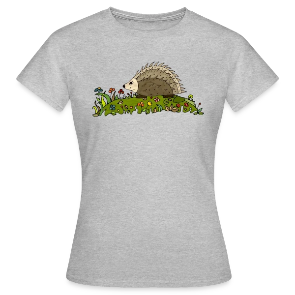 Maquette de T-shirt Femme « L'Hérisson Adorable » à personnaliser