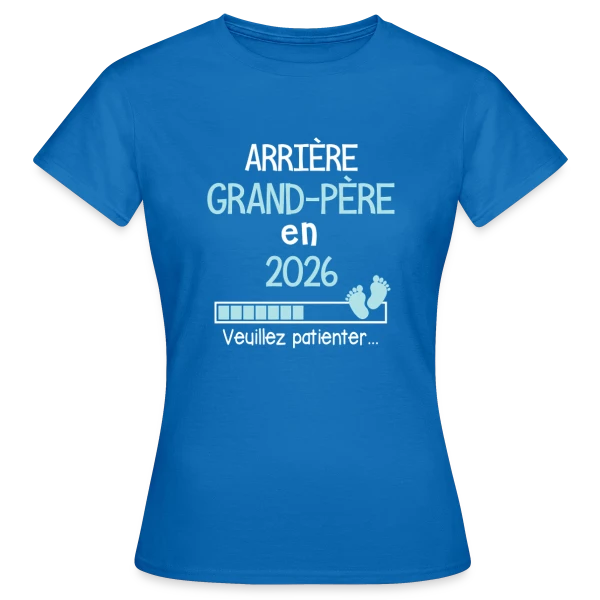 Maquette de T-shirt Femme « Arrière-Grand-Père 2026 : Bientôt Papy » à personnaliser