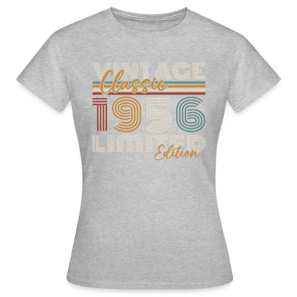 Maquette de T-shirt Femme « Classique Vintage 1956 Édition Limitée » à personnaliser