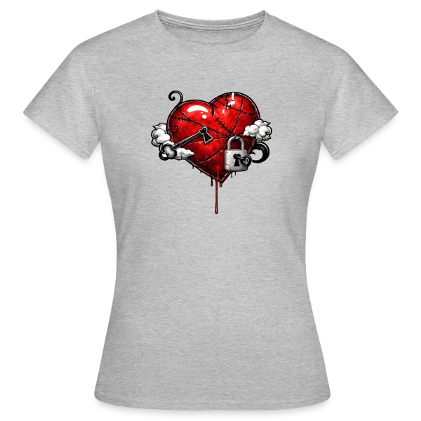 Maquette de T-shirt Femme « Cœur Résilient » à personnaliser