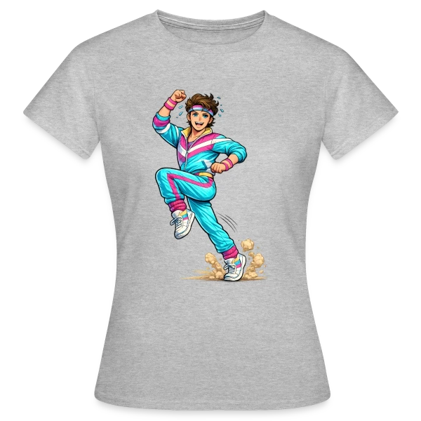 Maquette de T-shirt Femme « L'Homme Aérobic Déchaîné » à personnaliser