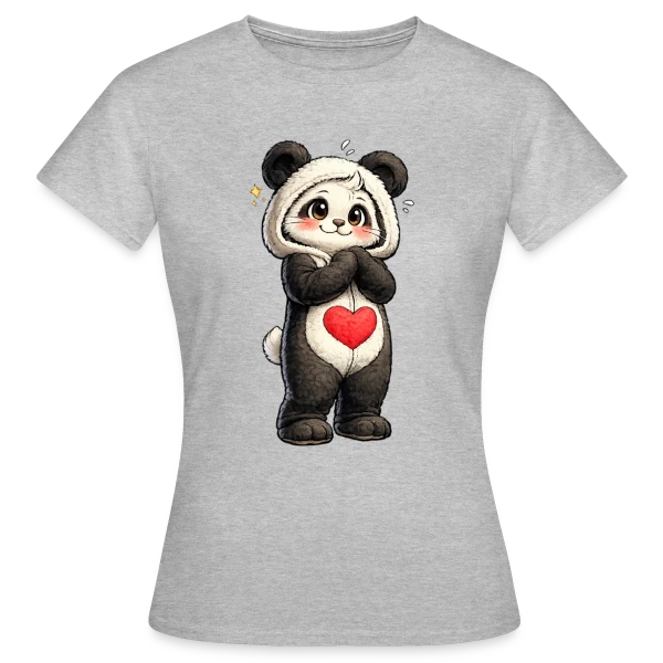 Maquette de T-shirt Femme « Panda en Combinaison Stylée » à personnaliser