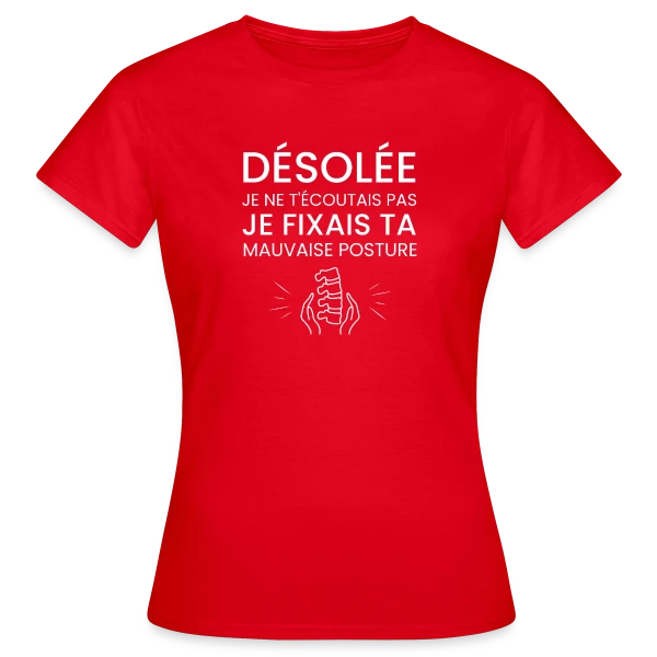 Maquette de T-shirt Femme « Désolé, Je ne Peux Pas... [À Personnaliser] » à personnaliser