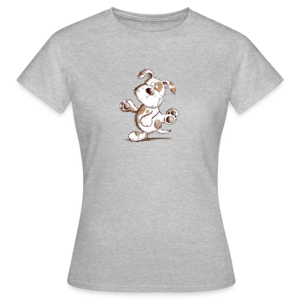 Maquette de T-shirt Femme « Chien Danseur Joyeux » à personnaliser