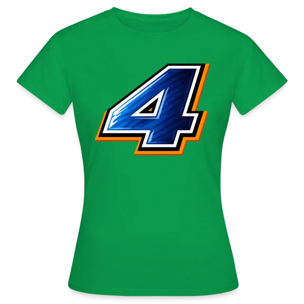 Maquette de T-shirt Femme « Maillot de Sport Numéro 4 » à personnaliser