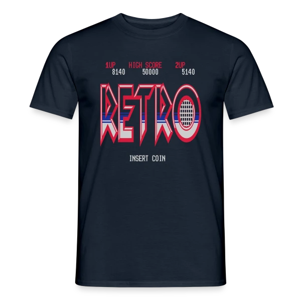 Maquette de T-shirt homme « Design Rétro Abstraction Géométrique Vintage » à personnaliser