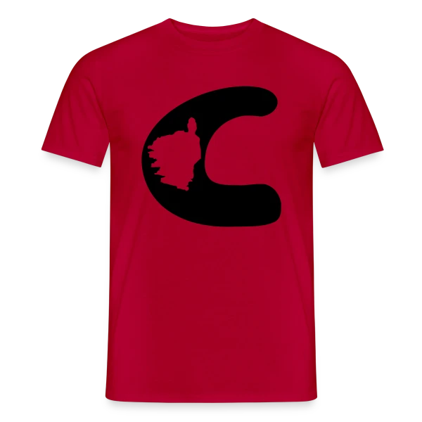 Maquette de T-shirt homme « Lettre C Carte Corse » à personnaliser