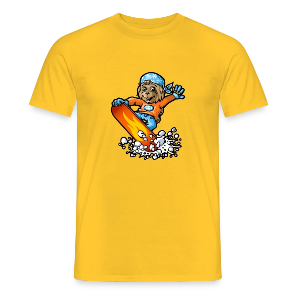 Marmotte Snowboard Fun sur T-shirt homme