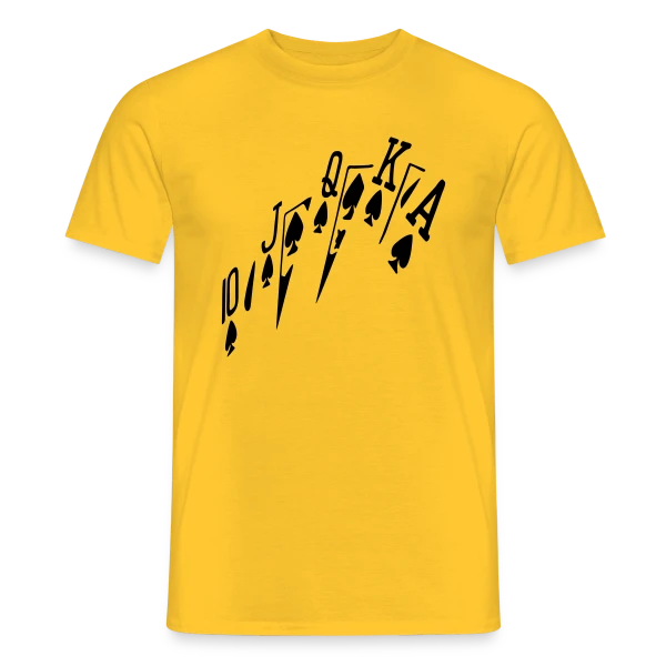 Poker Royale Flush sur T-shirt homme
