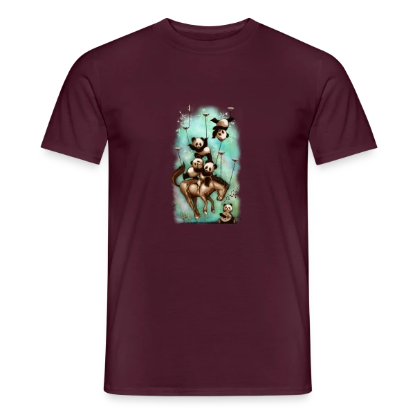 Pandas Rodéo : Les Aventuriers du Far West sur T-shirt homme